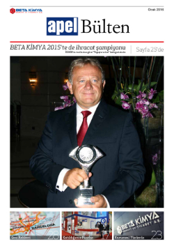 APEL Bülten – Sayı 1