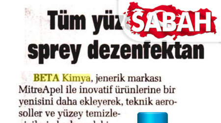 Tüm Yüzeylere Sprey Dezenfektan