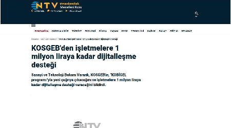 KOSGEB'den İşletmelere 1 Milyon Liraya Kadar Dijitalleşme Desteği
