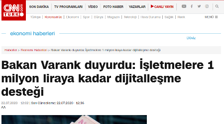 Bakan Varank Duyurdu: İşletmelere 1 Milyon TL Dijitalleşme Desteği