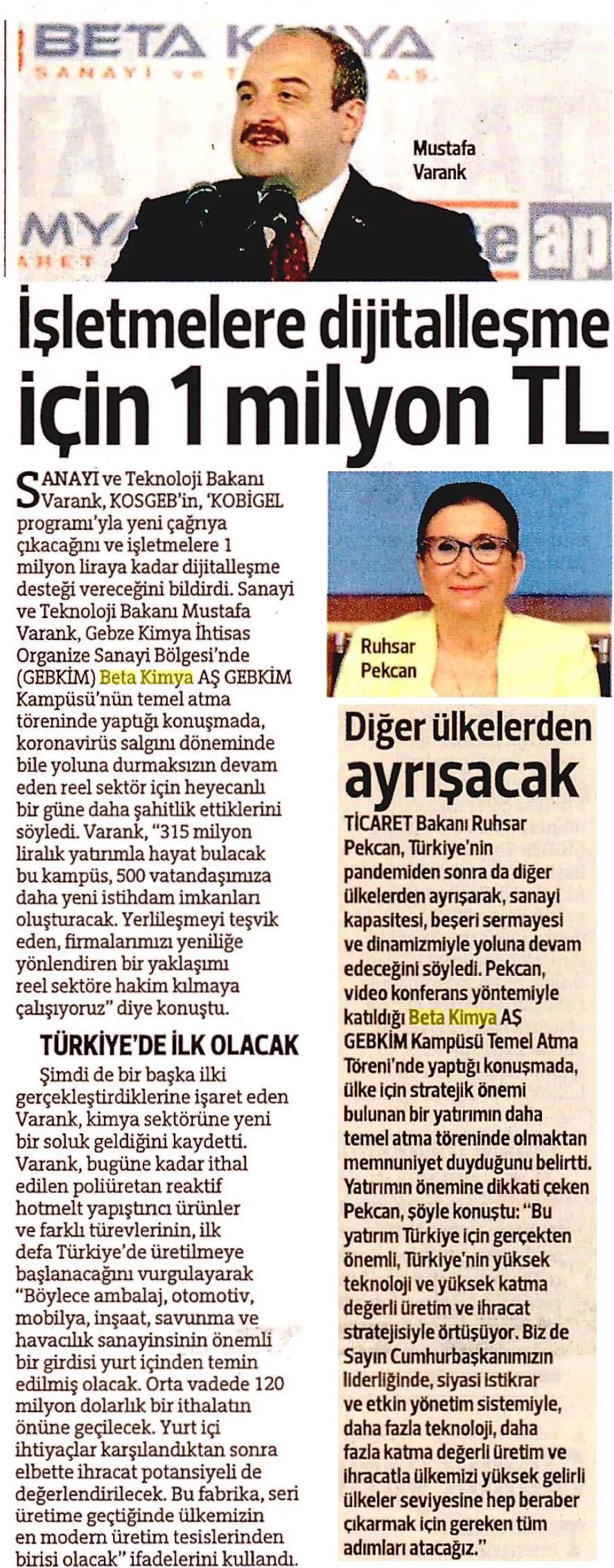 İşletmelere Dijitalleşme İçin 1 Milyon TL