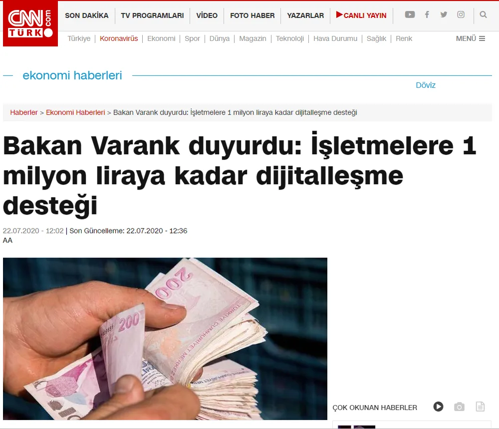 Bakan Varank Duyurdu: İşletmelere 1 Milyon TL Dijitalleşme Desteği